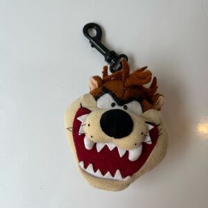 Vintage Y2K Loony Toons Taz Activity Book Plush Keychain
